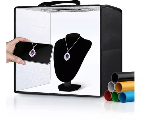 Glendan Caja de luz portátil para estudio fotográfico, kit de tienda de  campaña profesional regulable de 12 x 12 pulgadas con 112 luces LED y 6