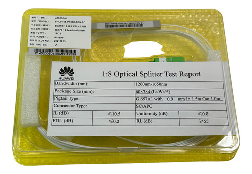 Paq 2 Pz Spliter ( Divisor ) De Fibra Optica 1x8 Kit Sc/apc