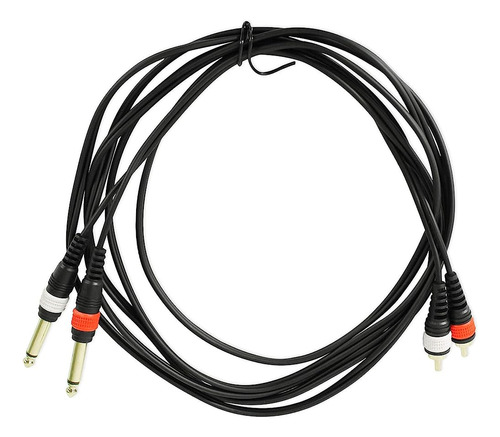 Rockville 10' 1/4  Ts A Cable Rca Dual 100% Cobre (rmdpr10b)