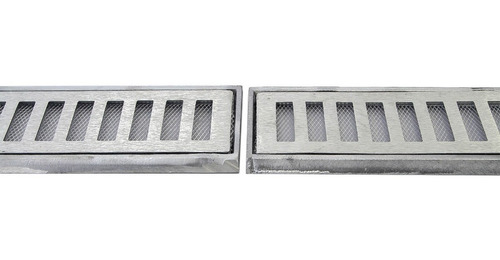 Ralo Linear 10x100 Cm Grelha + Tela Anti Inseto Aluminio