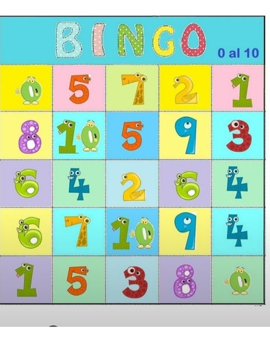 Kit Imprimible Bingo Para Chicos Del 0 Al 10 
