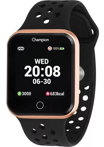 Relógio Champion Smart Watch Ch50006z Rosê Preto