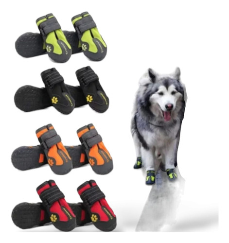 Zapatos Para Perro Impermeable Talla 4 Suela De Caucho