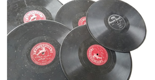 Música Árabe Lote Com 5 Discos 78 Rpm Baidaphon Grátis Cx (Usado)