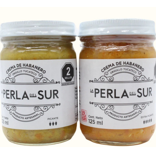  12 Salsas De Habanero, La Perla Del Sur 125ml C/u