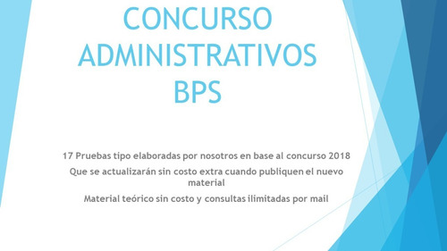 Material Concurso Administrativo Bps - Pruebas Tipo