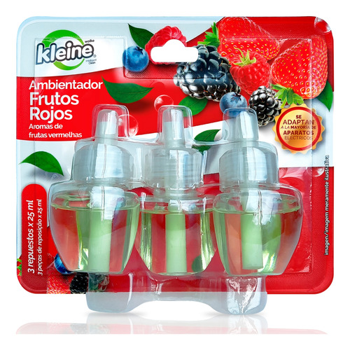 Ambientador Repuesto Frutos Rojos 3x25 Ml