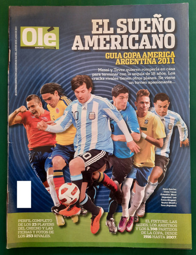 Revista Olé Guia Copa América 2011 Messi Argentina