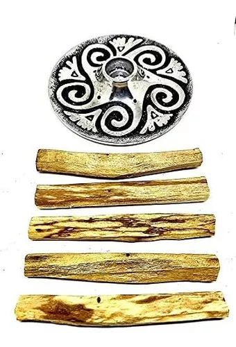  TOBOHU Soporte rectangular de cerámica Palo Santo, quemador de palo  Santo, soporte de cerámica para palitos de palo, soporte de cerámica para  palitos de Palo Santo, soporte de palo santo para