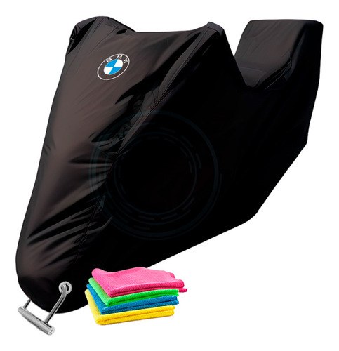 Cobertor Impermeable Moto Bmw Talle 4 X L + 4 Paños De 30x30