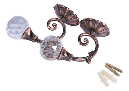 Ganchos Para Cortinas De Pared, Metal Y Cristal, 2 Unidades