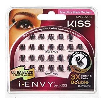 Pestañas Postizas - I-envy Trio Ultra Black Medium Lashes, 3