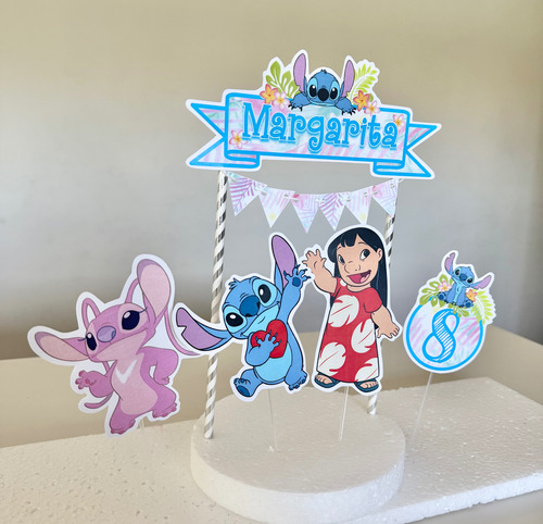 Set De Toppers Para Torta Personalizado De Lilo Y Stitch Varios Personalizado