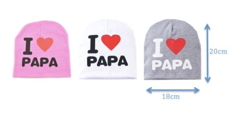 Suave Gorro Para Bebé De Algodón Spandex Nuevo I Love Papa