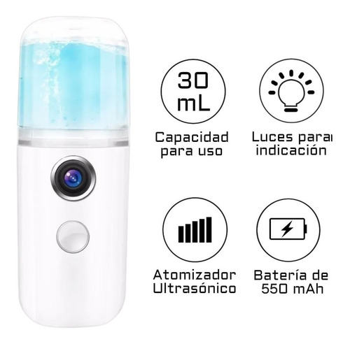 Imagen 7 de 9 de Nano Difusor Desinfectante Spray Sanitizante Atomizador Usb