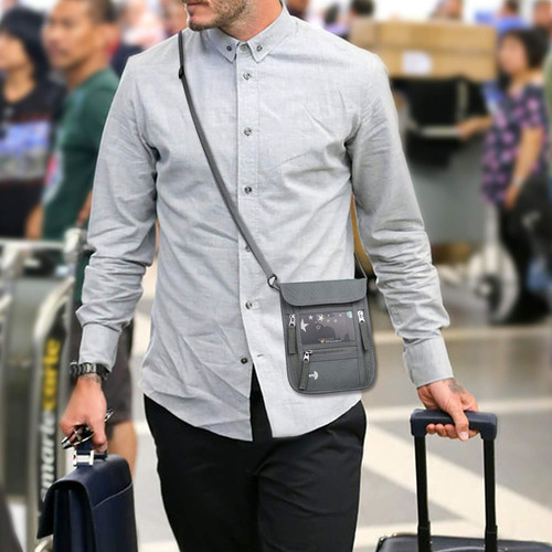 Billetera Walnew Con Cuello Y Funda Para Pasaporte Con Cu...
