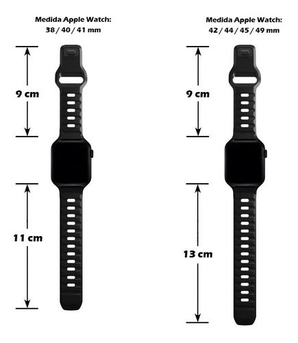 Imagen 4 de 8 de Correa / Pulsera Silicona Sport Compatible Con Apple Watch