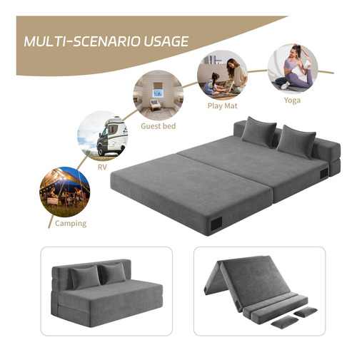 Luoxiao Sofá Cama Plegable Convertible Tamaño Matrimonial