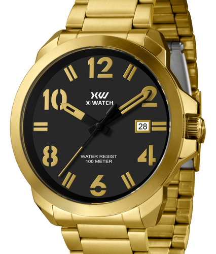 Relógio X-watch Masculino Dourado Sport Xmgs1038 P2kx