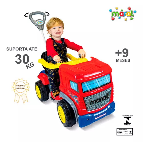 Carrinho Passeio Brinquedo Infantil Pedal Truck Motoca Guia Cor