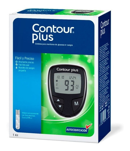 Glucómetro Contour Plus Con 5 Tiras Y 5 Lancetas