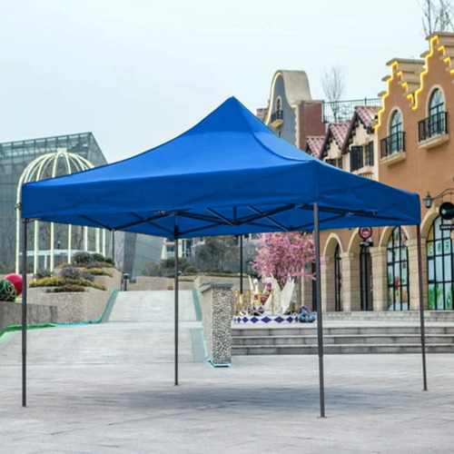 Imagen 3 de 8 de Carpa 3x3 Toldo Plegable Reforzada Impermeable Kipro Azul