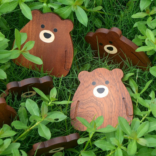 Posavasos De Oso Hechos A Mano Con Múltiples Incrustaciones