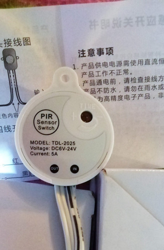 Imagen 2 de 2 de Sensor De Luz Y Movimiento Para Led 120v 12v 24v Detector