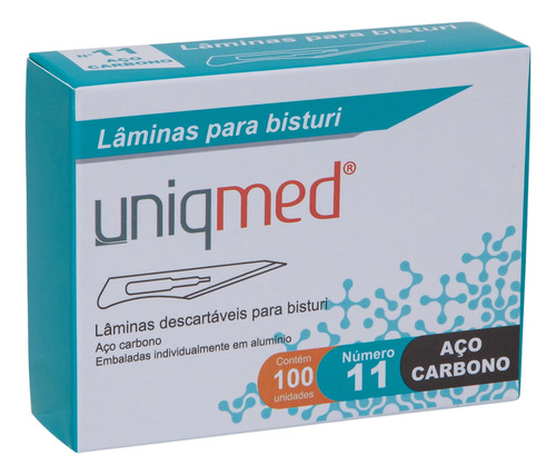 Lâmina De Bisturi N10 N11 N12 N15 N20 N21 N22 N23 N24 C/100