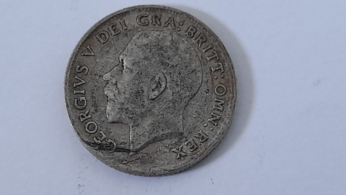 Moneda Inglaterra Six Pence 1920 Plata 0.5(x960