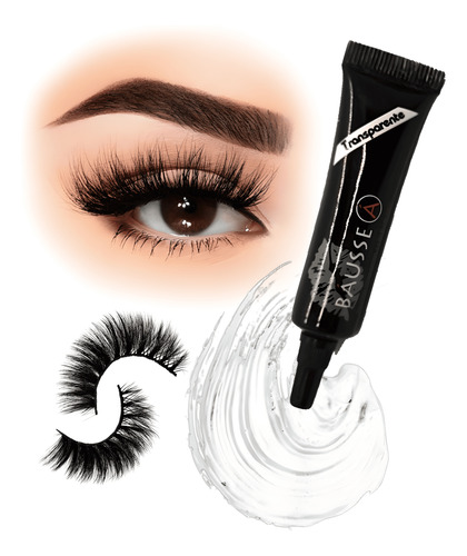 Pegamento De Pestanas Dual Bausse Sin Ardor Y Sin Humo Transparente