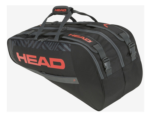 Raqueteira Bolsa Tenis Head Core Base M 50l - 6 Raquetes Cor Preto e Laranja