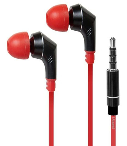 Isound Audifono In Ear Em-100 Color Red Color de la luz Rojo