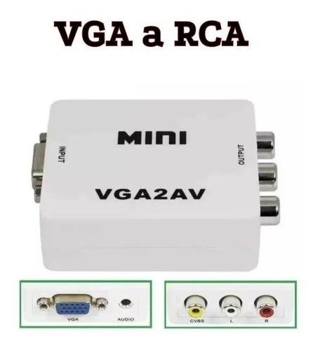 Adaptador Convertidor Vga A Rca