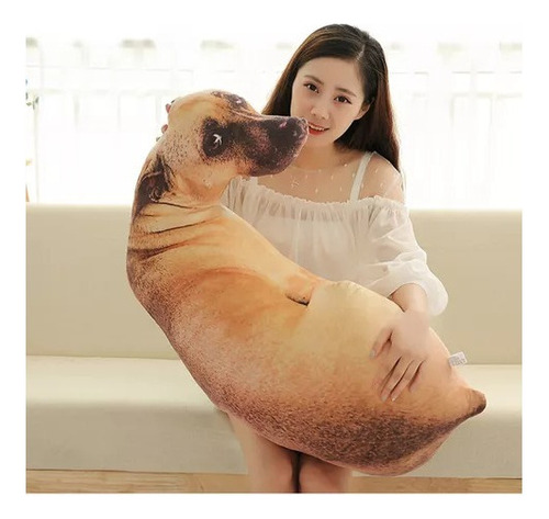 Para Cojín Creativo Divertido Con Estampado De Perro En 3d,