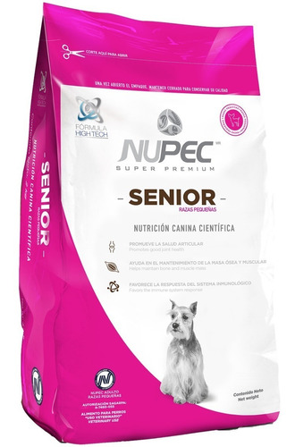 Alimento Nupec Nutrición Científica para perro senior de raza  pequeña sabor mix en bolsa de 8kg