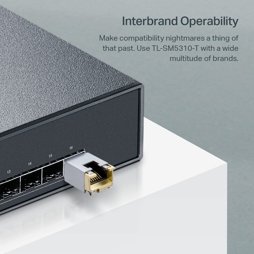 Módulo Sfp+ Transceptor Tp-link Tl-sm5310-t 10gbase-t Rj45