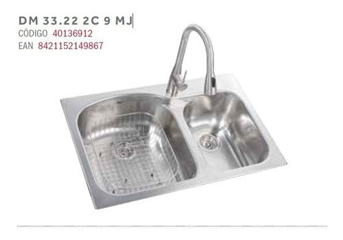 Fregadero Teka Dm 33.22 2c 9m Tekaway Monomando Y Accesorios