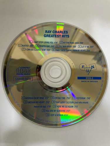 Cd Ray Charles Greatest Hits. Sin Caja