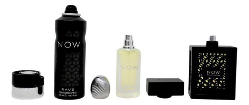 Set De Perfume Lattafa Now Rave De 3 Pz Para Hombre
