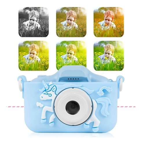Cámara Digital De Fotos Infantil Pantalla Lcd Dis Unicornio
