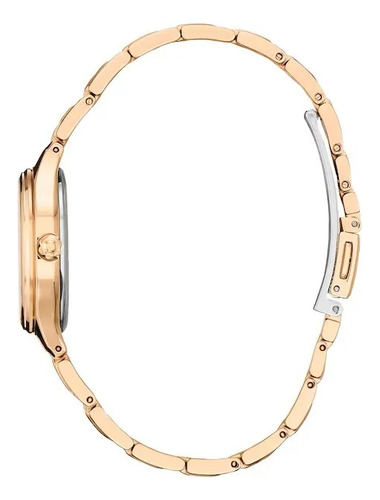 Citizen Mickey & Minnie Take Paris Fe2103-52d Correa Oro Bisel Oro Fondo Blanco azulado