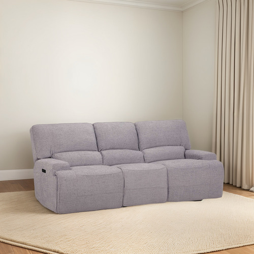 Rosen Sofá Reclinable 3 Cuerpos Eléctrico Jagger Gris