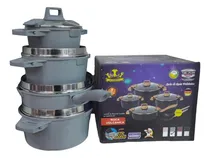 Comprar Ollas Suprema Granito 8 Piezas Con Revestimiento En Mármol