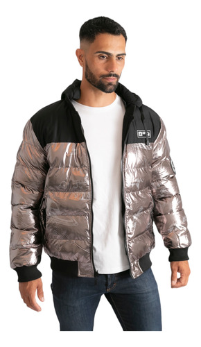 Campera Inflada Reversible Hombre Metálica Suprkzxn Capucha