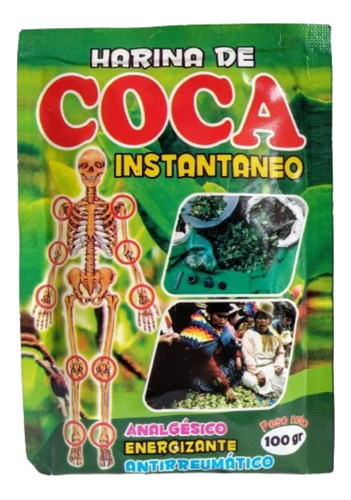 Harina De Coca En Polvo Pack X 12 Unidades De 90 Gr C/u 