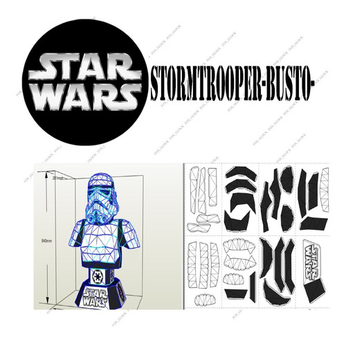 Stormtrooper Busto Starwars Papercraft