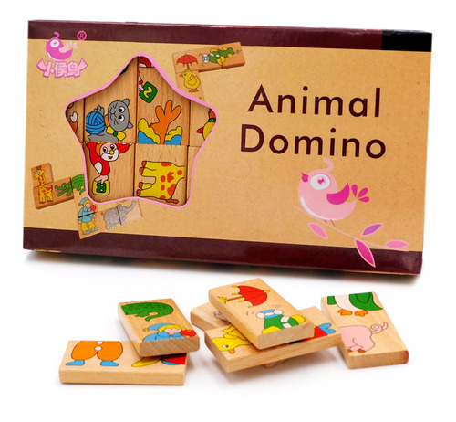 Domino De Animales En Madera