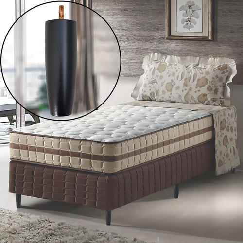 Pé Para Cama Colchão Box Baú Casal Ou Solteiro 12cm