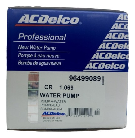 Bomba Agua Optra Desing Advance Tapa Amarilla 1.8 #9089